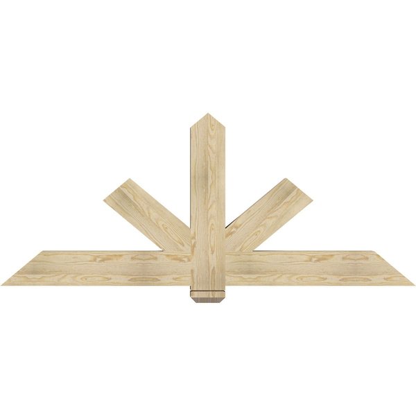 Ekena Millwork Kennewick Rough Sawn Timber Gable Bracket, Douglas Fir, 72"W x 30"H x 4"D x 6"F, 10/12 Pitch GBW072X30X0406KEN00RDF